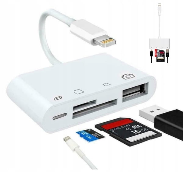 Lightning micro SD USB-kortlæseradapter iPhone Zenwire BYL-2103TU Lightning micro SD USB-kortlæseradapter iPhone Zenwire BYL-2103TU