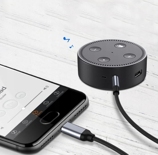 Kabeladapter USB-C Mini Jack 3,5 mm AUX DAC 1,5 m Zenwire ZC-19