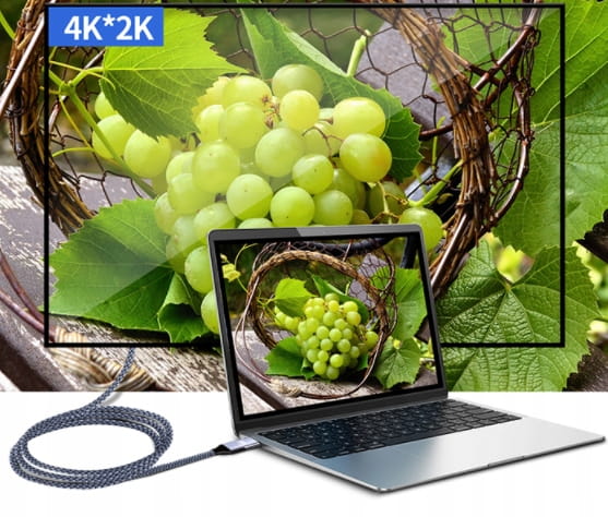Thunderbolt USB-C-kabel 4K 60Hz 100W ZC-8 2m