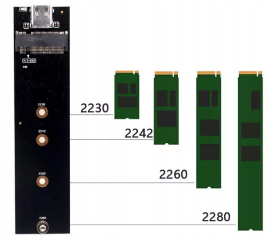 SSD-hölje m.2 USB 3.0 NGFF SA28-2 vol2