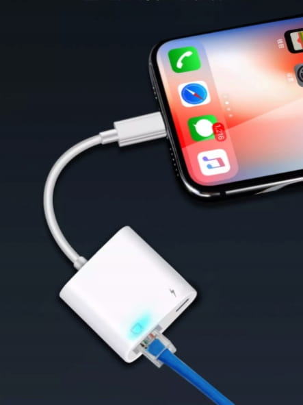 BYL-2210 Lightning USB Ethernet RJ45 adapter