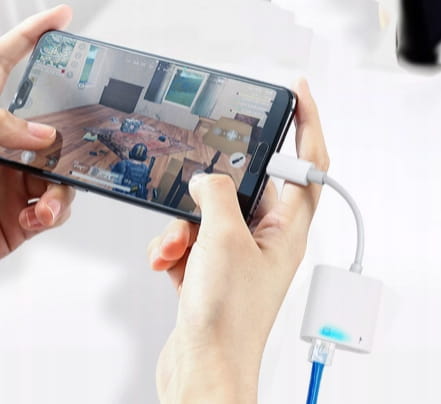 BYL-2210 Lightning USB Ethernet RJ45 adapter