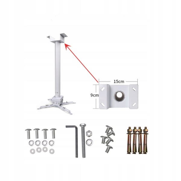 Zenwire 4-in-1 -projektorin ripustin kattoon/seinälle, jopa 25 kg