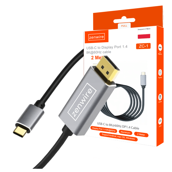 ZC-1 USB-C DisplayPort 8K 5K 4K Mac -kaapeli
