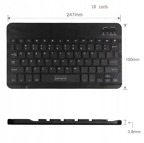 Trådløst Bluetooth 5.0-tastatur til slank tablet universel bærbar Zenwire WLK-620