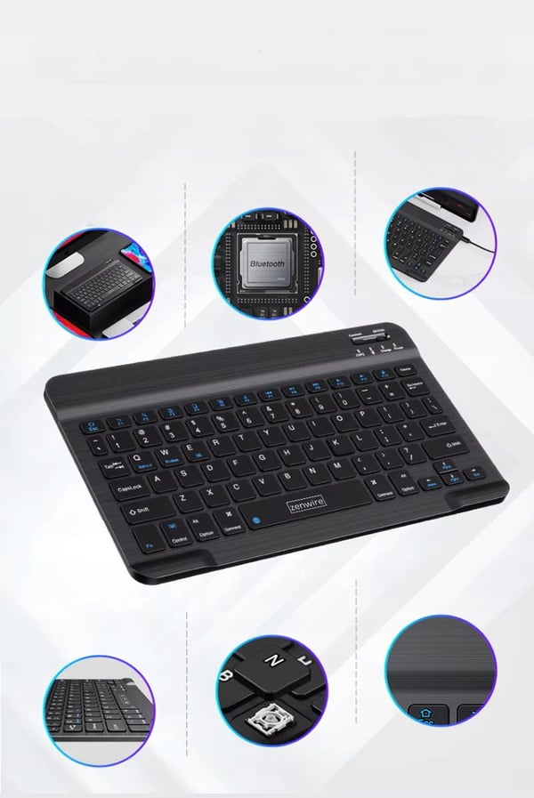 Trådløst Bluetooth 5.0-tastatur til slank tablet universel bærbar Zenwire WLK-620