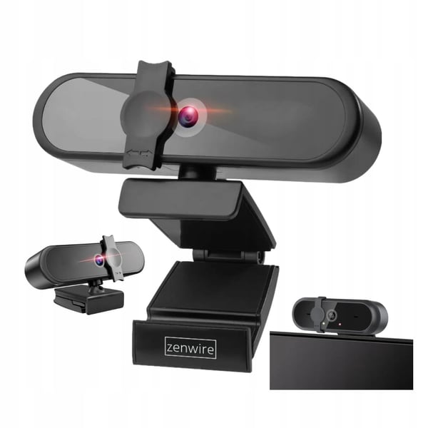 Zenwire W6 Webcam med mikrofon til computer USB 3.0 Full HD 1080p Endedæksel