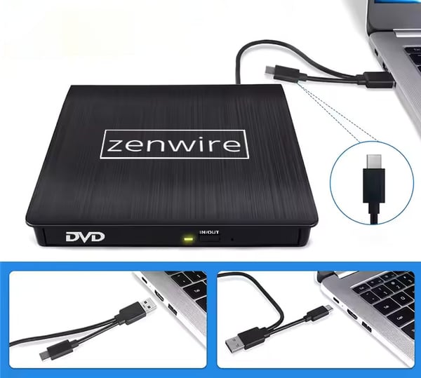 USB 3.0 DVD/CD-poltin ECD829-Y keltainen