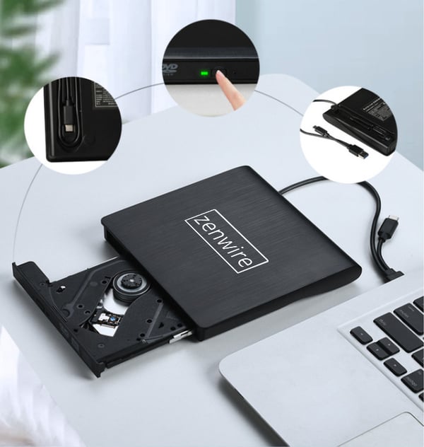 USB 3.0 DVD/CD-poltin ECD829-Y keltainen