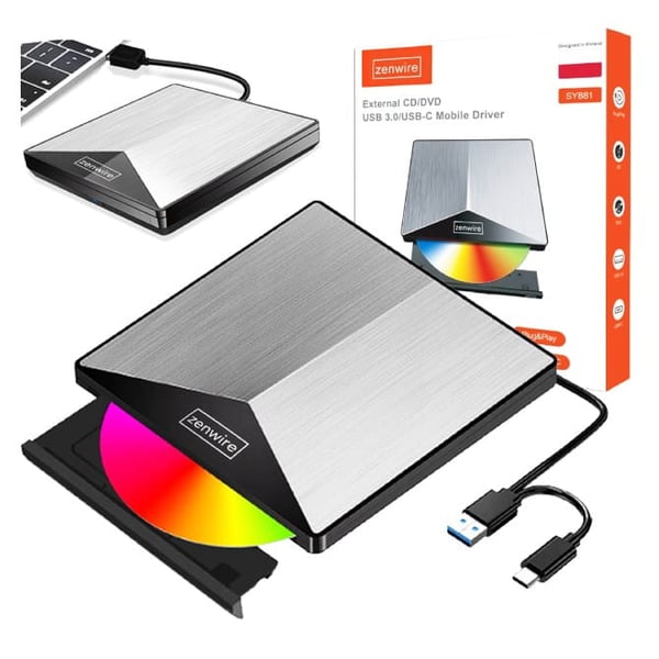 Zenwire alumiini USB 3.0 DVD-asema SY881