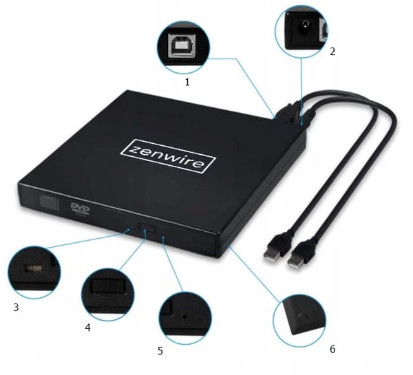 Extern CD-R/DVD-RW-asema SY886