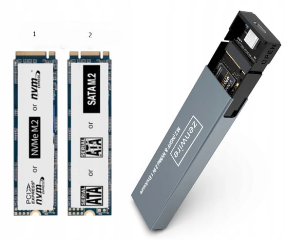 BS-2809S SSD-kaappi NVME/SATA PCIe M.2 USB-C