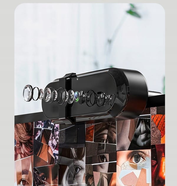 Zenwire W6 Webcam med mikrofon til computer USB 3.0 Full HD 1080p Endedæksel