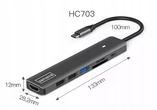 HUB 7-i-1 HS-HC703 adapter