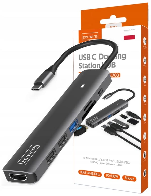HUB 7-i-1 HS-HC703 adapter