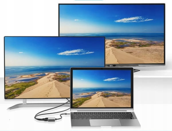 Adapterhubb USB-C 4-i-1 HDMI 4K VGA USB-adapter