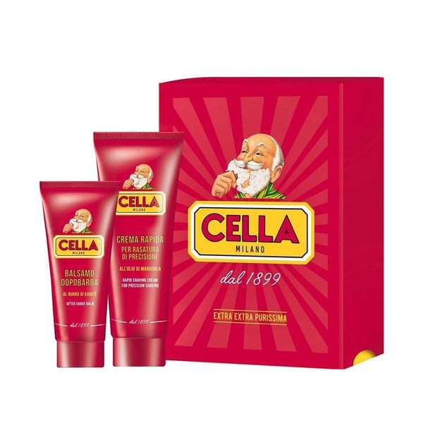 Cella rakningskräm och balsam 2-i-1 presentset