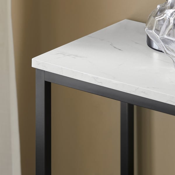 SoBuy Pladsbesparende Sidebord Konsolbord marmormønstret Længde 80 cm Bredde 30 cm Højde 75 cm FSB29-SCH