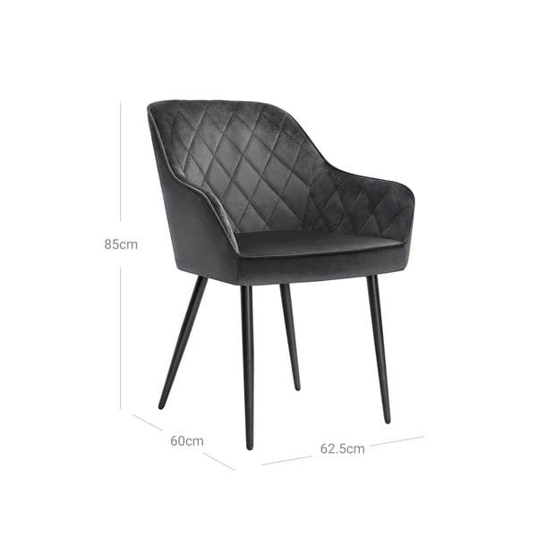 Matstol, 62.5x60x85 cm, Grå