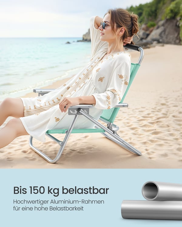 Strandstol, 57x59x71 cm, Grön