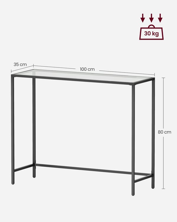 Konsolbord, 100x35x80 cm, Svart