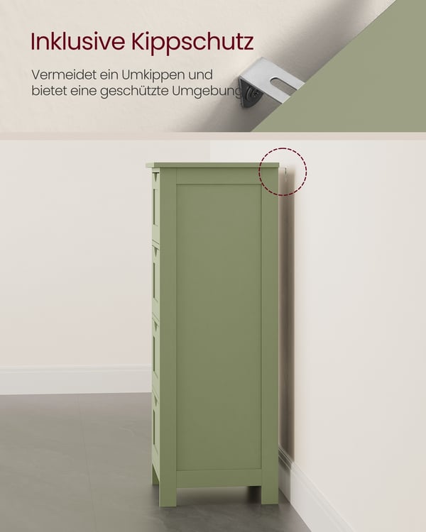 Baderomsskap, 30x30x82 cm, Grønn