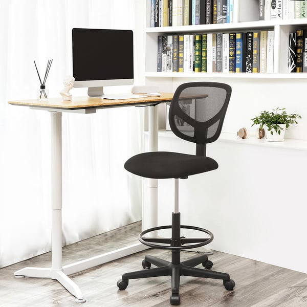 Kontorstol, Ergonomisk arbeidskrakk, 56x48x45 cm, Svart