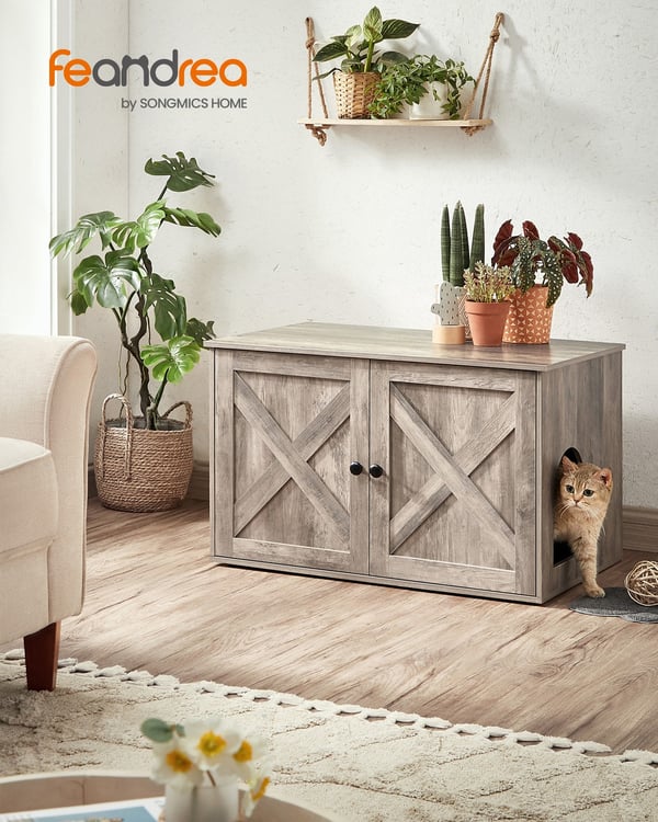 Kattetoalett skap, 80x53x49.2 cm, greige