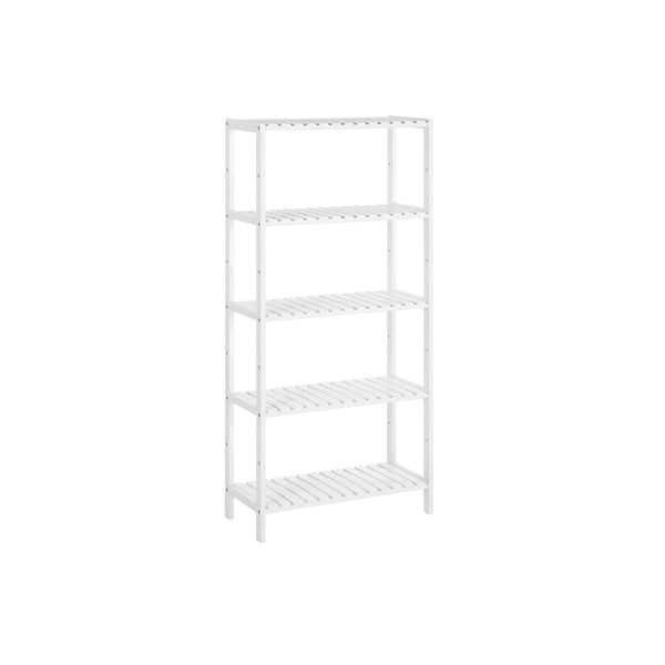 Hylde, Bambus, 60x26x130 cm, Hvid