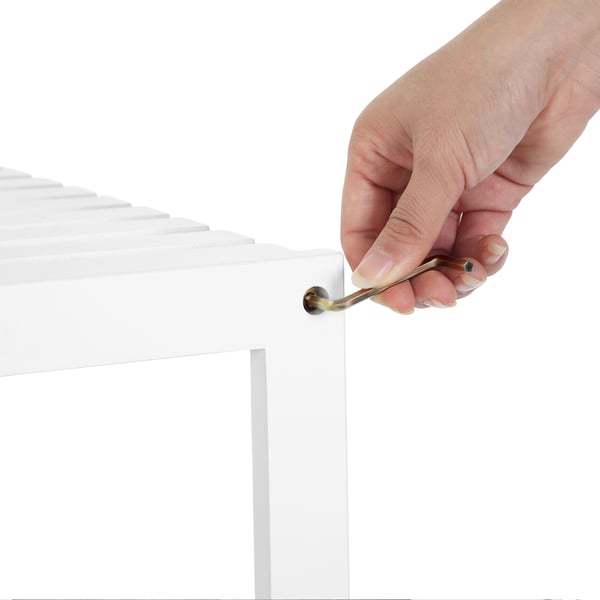 Hylde, Bambus, 60x26x130 cm, Hvid
