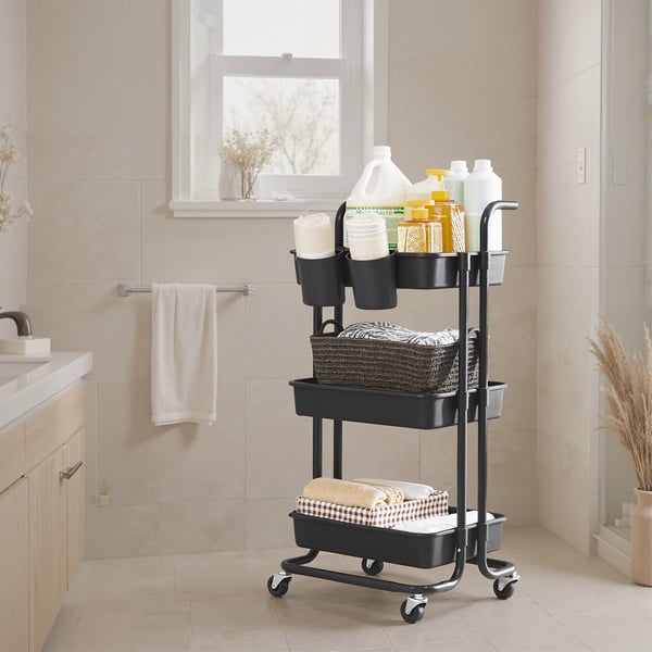 Vagn, 41,6x33,5x86,3 cm, svart