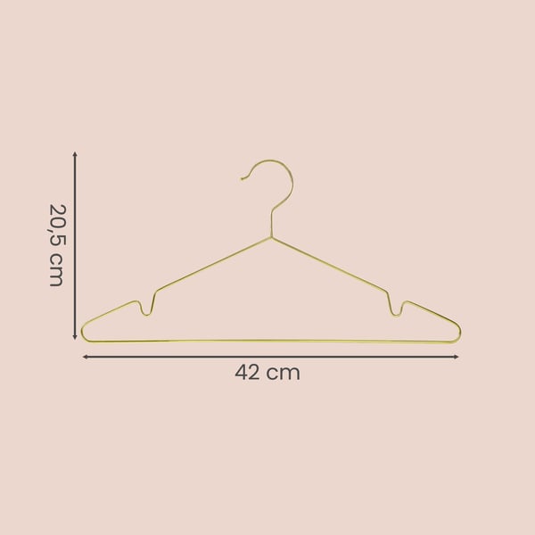 Kleshenger 42x21 cm Gull Metall