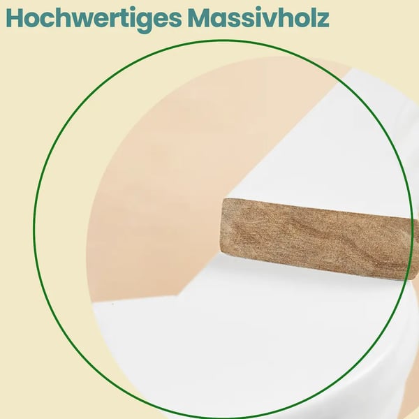 Trekleshengere, 44.5x1.2x23 cm, Hvite