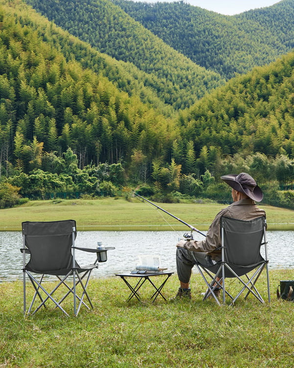Campingstolar, 52x84x81 cm, Grå