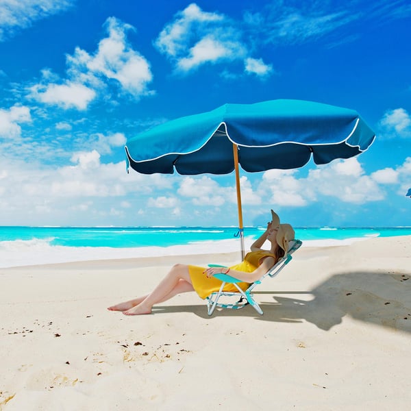 Strandstol, 68x63x75 cm, Grøn
