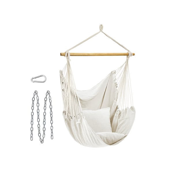 Hengestol, 148x125 cm, beige