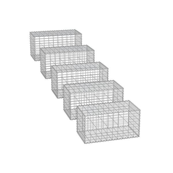 Gabion-kori, 100x50x50 cm, hopea