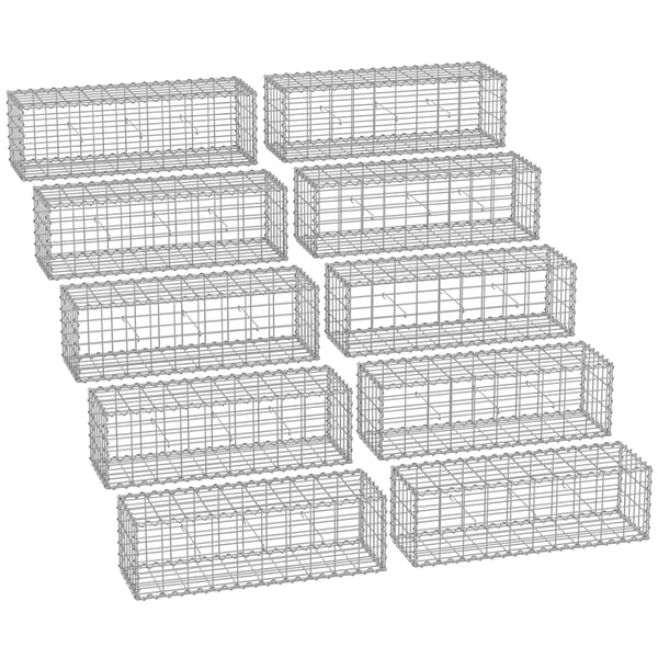 Gabion-aitaus, 100x30x30 cm, Hopea