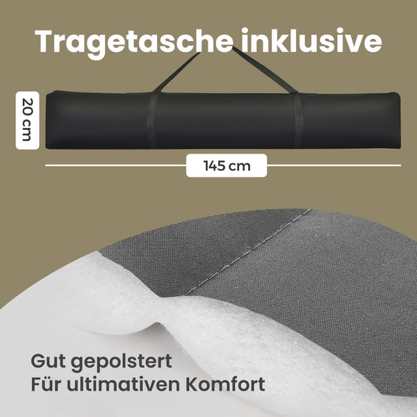 Hengekøye med stativ, metallramme, 400x100x90 cm, svart, grå hengekøye