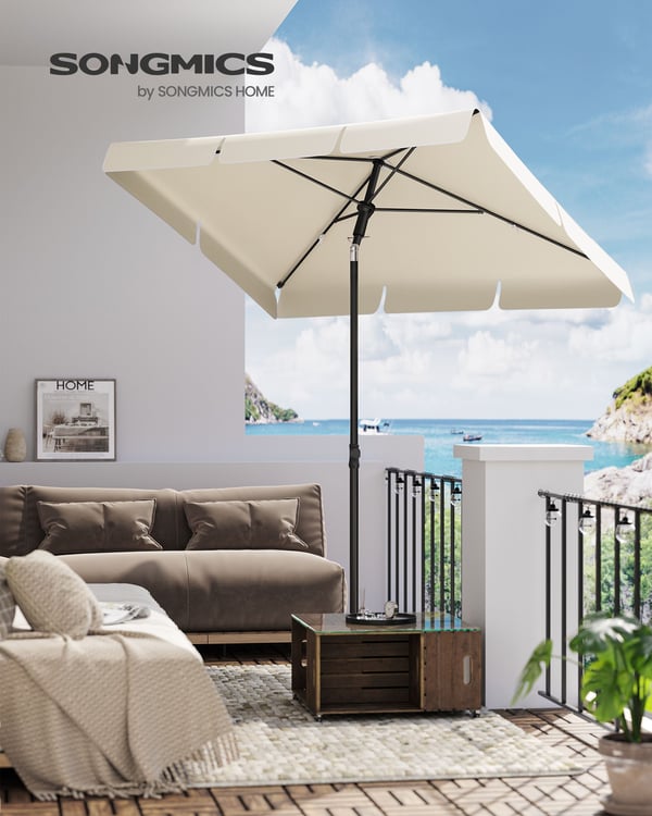 Terassivarjo, 230x150 cm, Beige