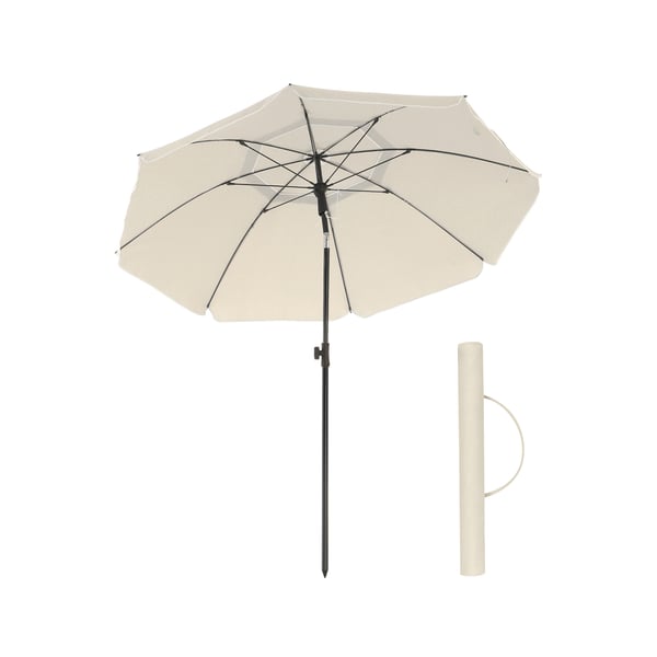 Markedsparasoll, 160 cm, Beige