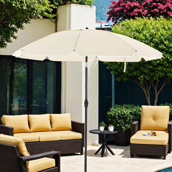 Solparasoll, 180x230 cm, Beige