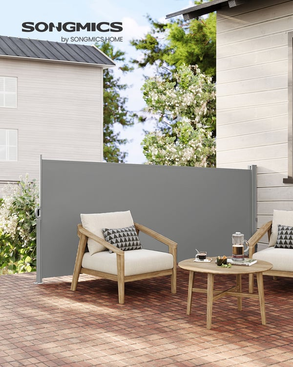 Sivu markiisi, 140x300 cm, harmaa