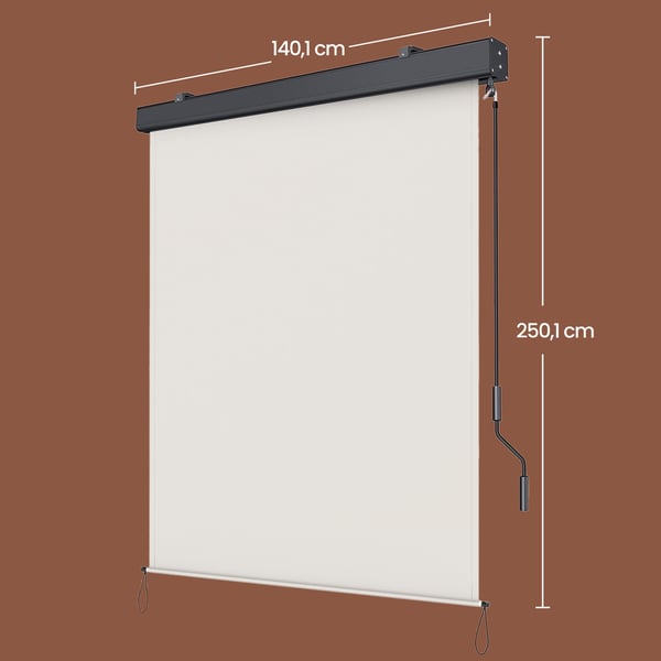 Vertikal markise, 140,1x250,1 cm, beige