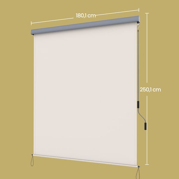 Pystysuuntainen markiisi, 180,1x250,1 cm, beige