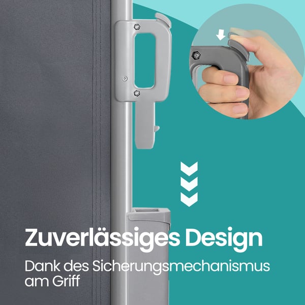 Side markise, 400,1x200,1 cm, Antrasitt