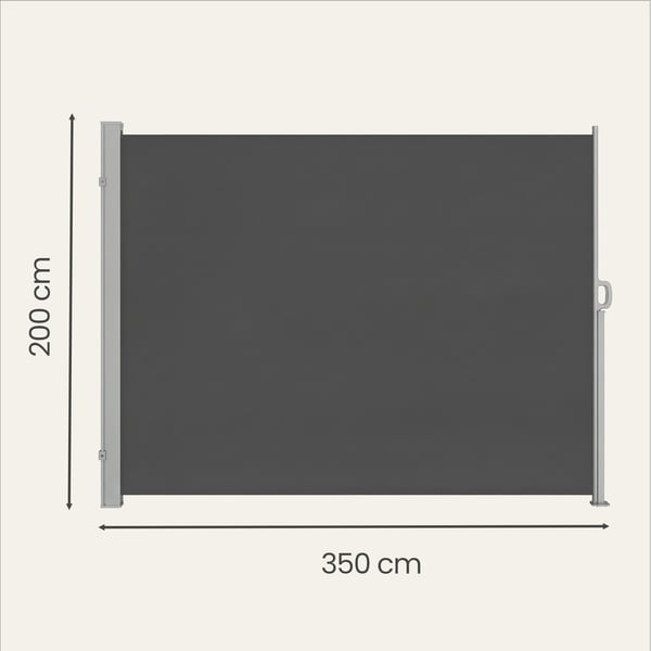 Sivuvarjo, 200x350 cm, Antrasiitti