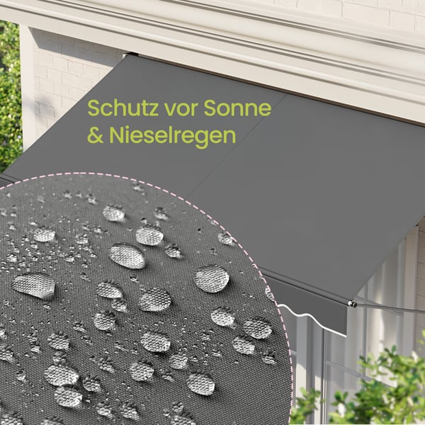 Klemmemarkise, 400x120 cm, Antracit