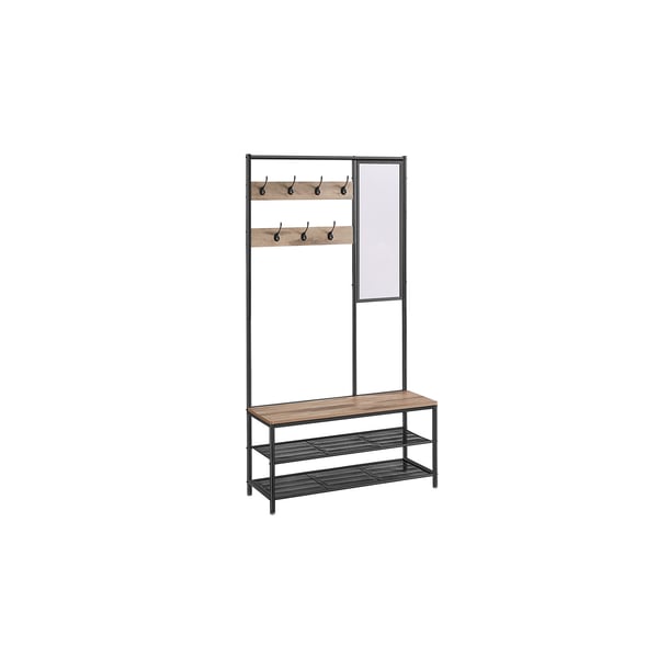 Klesstativ, 35x98x180 cm, Brun, Svart