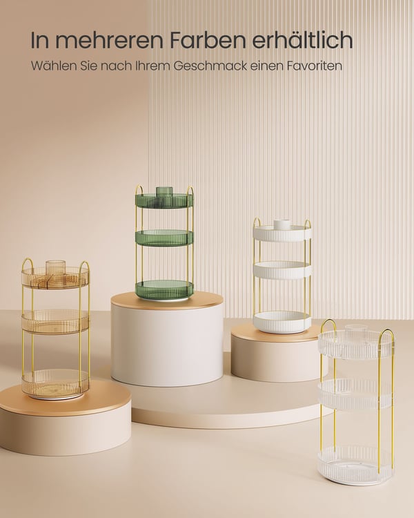 Sminkeorganisator, 23x23x46 cm, Transparent